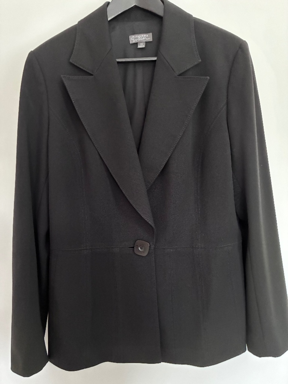 Classiques Entier Black Career Blazer Jacket Size 14 Stretch Tailored Pant Suit